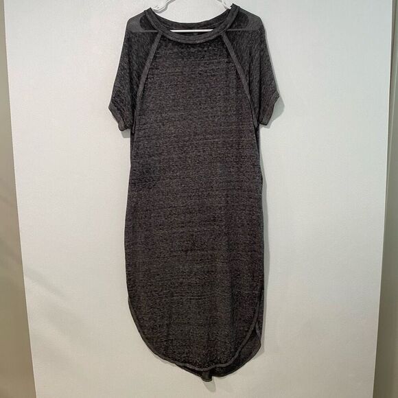 We The Free by Free People Black T-Shirt Midi Dress | Size XS | Slouchy Soft Lou - Picture 1 of 7